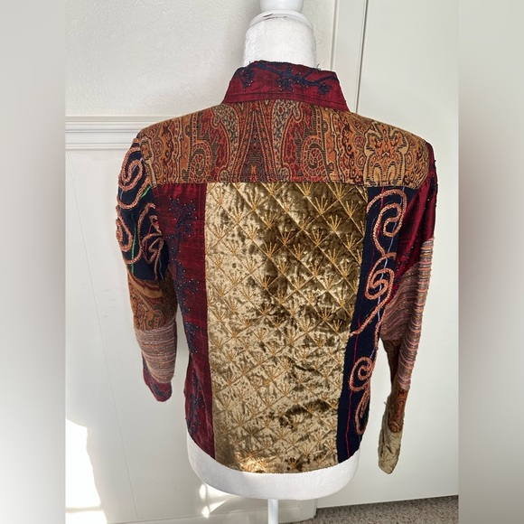 Coldwater Creek Blazer with Patchwork Design size PSM - Picture 5 of 10